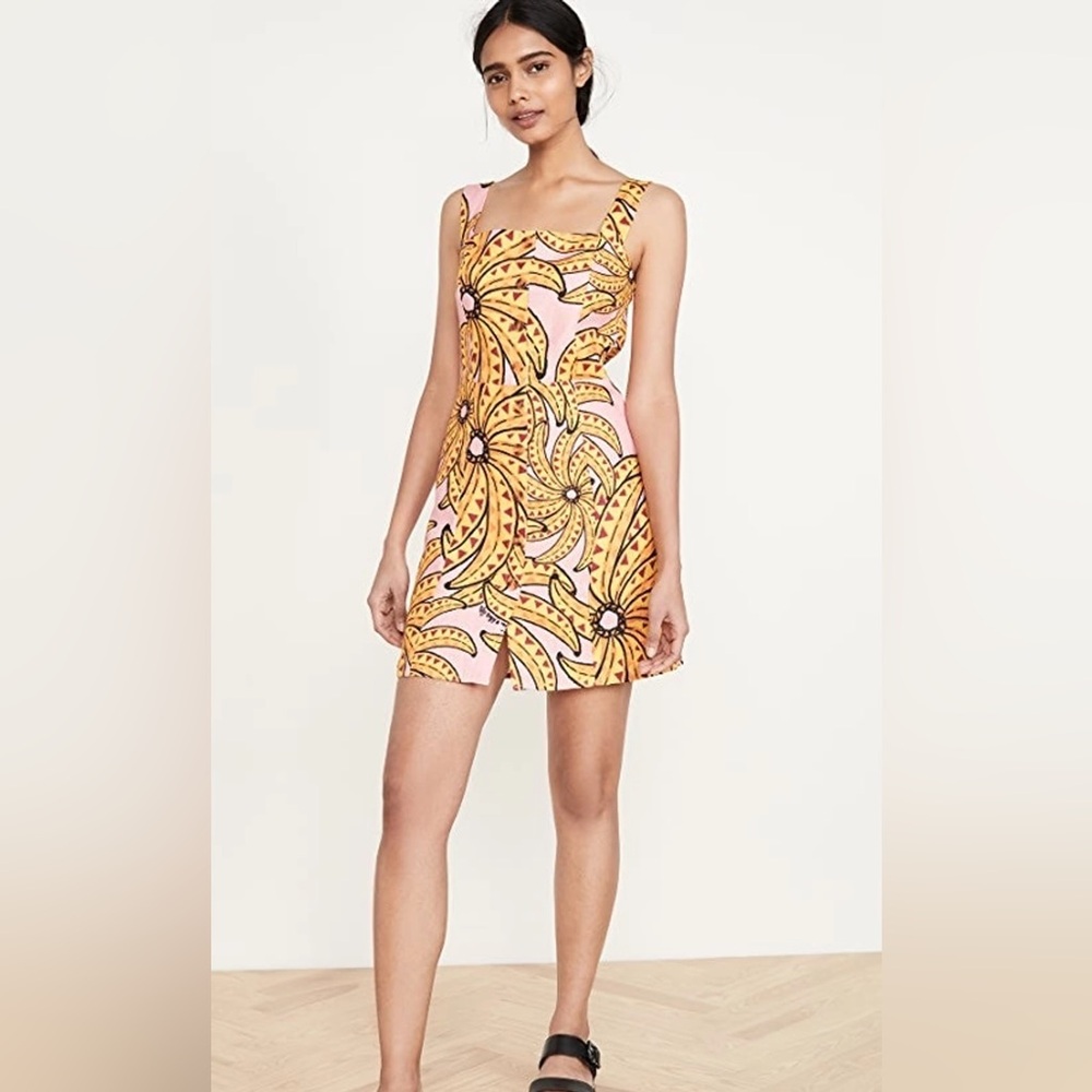 Farm Rio Banana Pitta Linen Mini Dress